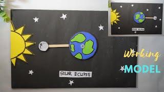 Solar And Lunar eclipse working model  eclipse model for school project  Eclipse spin wheel