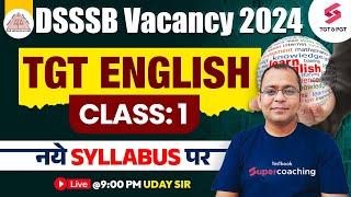 English Class For DSSSB TGT 2024  DSSSB TGT English Classes 2024  Uday Sir