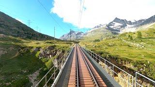  4K Cinuos-chel-Brail - St Moritz - Poschiavo Diesel cab ride 07.2020 Switzerland