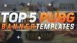  TOP 5 PUBG FREE YOUTUBE BANNER TEMPLATE  Photoshop + Downloads