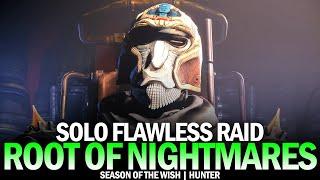 Solo Flawless Root of Nightmares Raid on Hunter Destiny 2