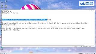 How to add DJ Profile image on Sonic Panel