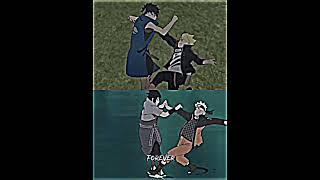 Two super fights of the same  Boruto vs Kawaki and Naruto vs Sasuke