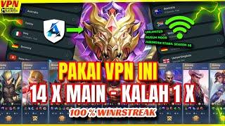 CARA GAMPANG PUSH RANK DAPAT MUSUH NOOB SEASON 26 PAKAI APLIKASI VPN MOBILE LEGEND TERBARU 2022