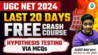 UGC NET Paper 1 Crash Course  Research Hypothesis Testing via MCQs by Aditi Mam  NET Re-Exam 2024