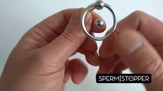 Spermstopper classic - metalen penisplug met eikelring