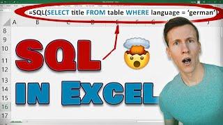 Run SQL queries in EXCEL just like a normal Excel formula 