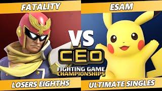 CEO 2021 Top 8 - Fatality Captain Falcon Vs. ESAM Pikachu SSBU Ultimate Tournament