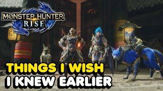 Things I Wish I Knew Earlier In Monster Hunter Rise Tips & Tricks