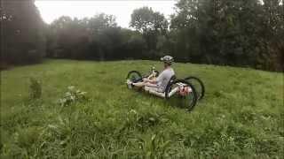 Lasher Sport ATH-FS all terrain full suspension handcycle. Downhill and all terrain vid.