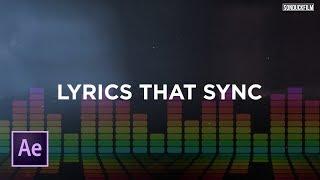 Sync Text To Music  Create Lyric Videos  After Effects Tutorial