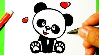 How to draw BEAUTIFUL PANDA BEAR cute and beautiful  Cute Drawings  Drawing to Draw