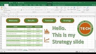 TECH-017 - Create a presentation in Excel and navigate through it like a website