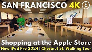 SHOPPING AT THE APPLE STORE on Chestnut St. - New ipad Pro 2024  4K Street Style Tour