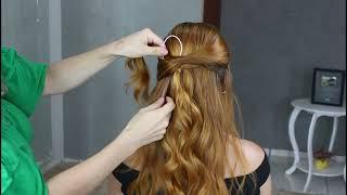 Como Fazer um PENTEADO semi preso RÁPIDO para atendimentos By Priscila Barbosa