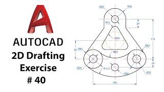 AutoCAD 2D Drafting Exercise # 40 - Basic to Advance in Hindi