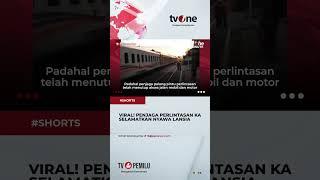 Aksi Heroik Penjaga Perlintasan KA Selamatkan Lansia yang Nyaris Tertabrak Kereta #shorts #tvone