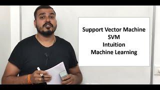 Support Vector Machine SVM Basic Intuition- Part 1 Machine Learning