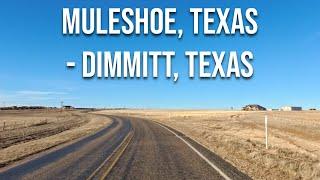 Muleshoe Texas to Dimmitt Texas Drive with me on a Texas highway