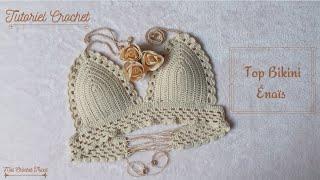 #174 CrochetTutoriel Magnifique Top Bikini Énais Crochet Beautiful Bikini Top Tuto. Maïlane