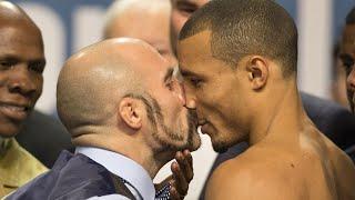 UNBELIEVABLE  GARY SPIKE O SULLIVAN KISSES CHRIS EUBANK JR DURING HEATED HEAD TO HEAD