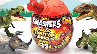 Dinosaur SMASHERS Mega Dino Egg With Lava T-Rex Light Up Over 25 Surprises Rex Dinosaur Egg