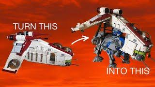 How to turn the LEGO Star Wars Republic Gunship into a LEGO Star Wars Republic Dropship