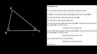 Euclids Elements - Book 1 Proposition 19