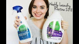 CLEAN WITH ME  WEEKLY LAUNDRY ROUTINE 2018  SAHM LIFE