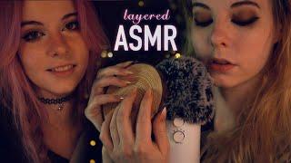 ASMR  layered Whispering Mic Scratching & slow Wood Tapping