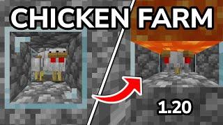 Easiest Chicken Farm Without ComparatorsObservers Minecraft 1.21 - Infinite Food & Feathers