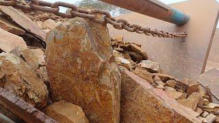 Super Giant Crusher Crushing Rocks.Expert Level Rock Crushing Process.Powerful Rock crusher working.