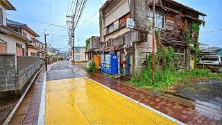 Rainy day walk around suburbs of Western Tokyo Japan • 4K HDR