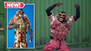 New J.B. CHIMPANSKI Skin Gameplay in Fortnite Built-In MONKEY MOSH Emote