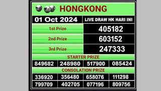 Hongkong Live draw result 01.10.2024  Live Draw HK