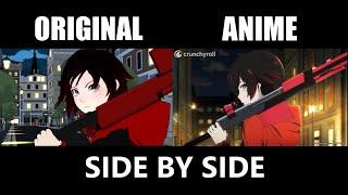 Ruby Rose First Fight Original Vs Anime Comparison