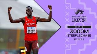 Serem strikes gold in mens 3000m steeplechase  World Athletics U20 Championships Lima 2024