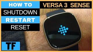 Fitbit Versa 3 Sense - How To Shutdown Restart and Reset Easy Turn Off & Turn On Steps