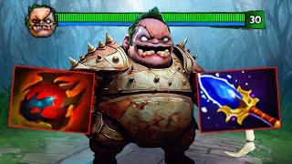 Brutal Big Boss Pudge Heart + Aghanim IMBA Burn DPS 20Kills Dota 2