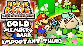 Gold Member’s Card - Wedding Ring Important Thing Trouble - Paper Mario The Thousand Year Door