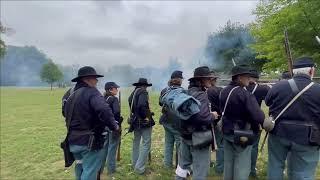 Hard Marching at Mason City Iowa Civil War Reenactment
