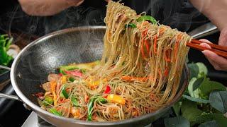 ENG SUB Xào Miến cách này sẽ không bao giờ bị dính chùm mà rất mềm ngon  Stir-fry glass noodles