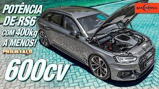 Audi RS4 com 600cv ronco de GT-R e 0-100 nos 3s