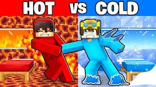 HOT vs COLD House Build Battle in Minecraft