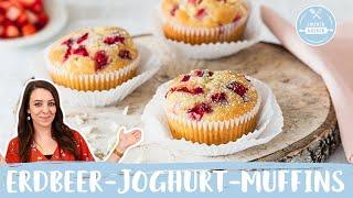 Erdbeer Joghurt Muffins   Saftige Erdbeer-Muffins mit Joghurt  Einfach Backen