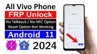 All Vivo Android 11 MIC Option Not Working No Talkback - Without PC New Method 2024