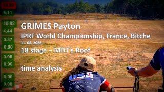 IPRF World Championship Stage 18th Payton Grimes - time analysis