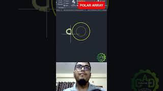 Polar Array in AutoCAD  #autocad #tutorial