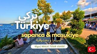 Turkey Guide Sapanca & Maşukiye  Summer 2023 Walk Tour 4k  جولة في صبنجة و معشوقية - تركيا