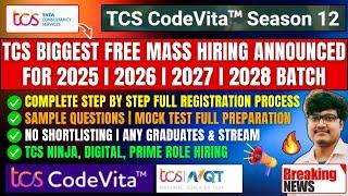 TCS Biggest Free Mass Hiring Announced For 2025 2026 2027 2028 Batch Ninja Digital Prime Hiring